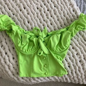 Princess Polly Eloise top neon green
